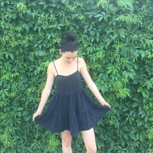 flowy little black summer dress